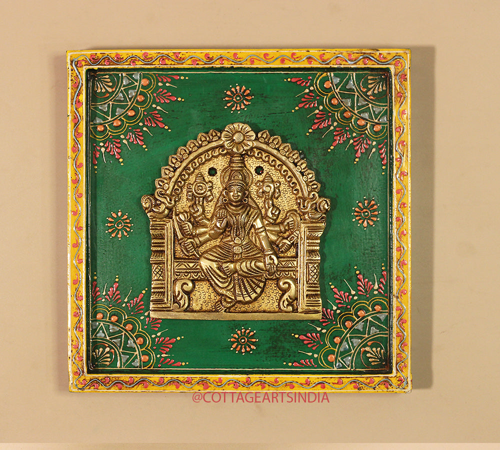 Brass Ashta Lakshmi Wooden Frame (Set of 8 Lakshmi)