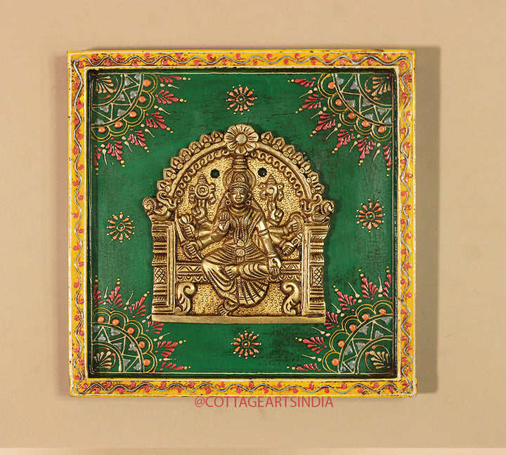 Brass Ashta Lakshmi Wooden Frame (Set of 8 Lakshmi)