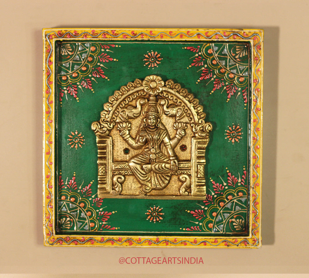Brass Ashta Lakshmi Wooden Frame (Set of 8 Lakshmi)