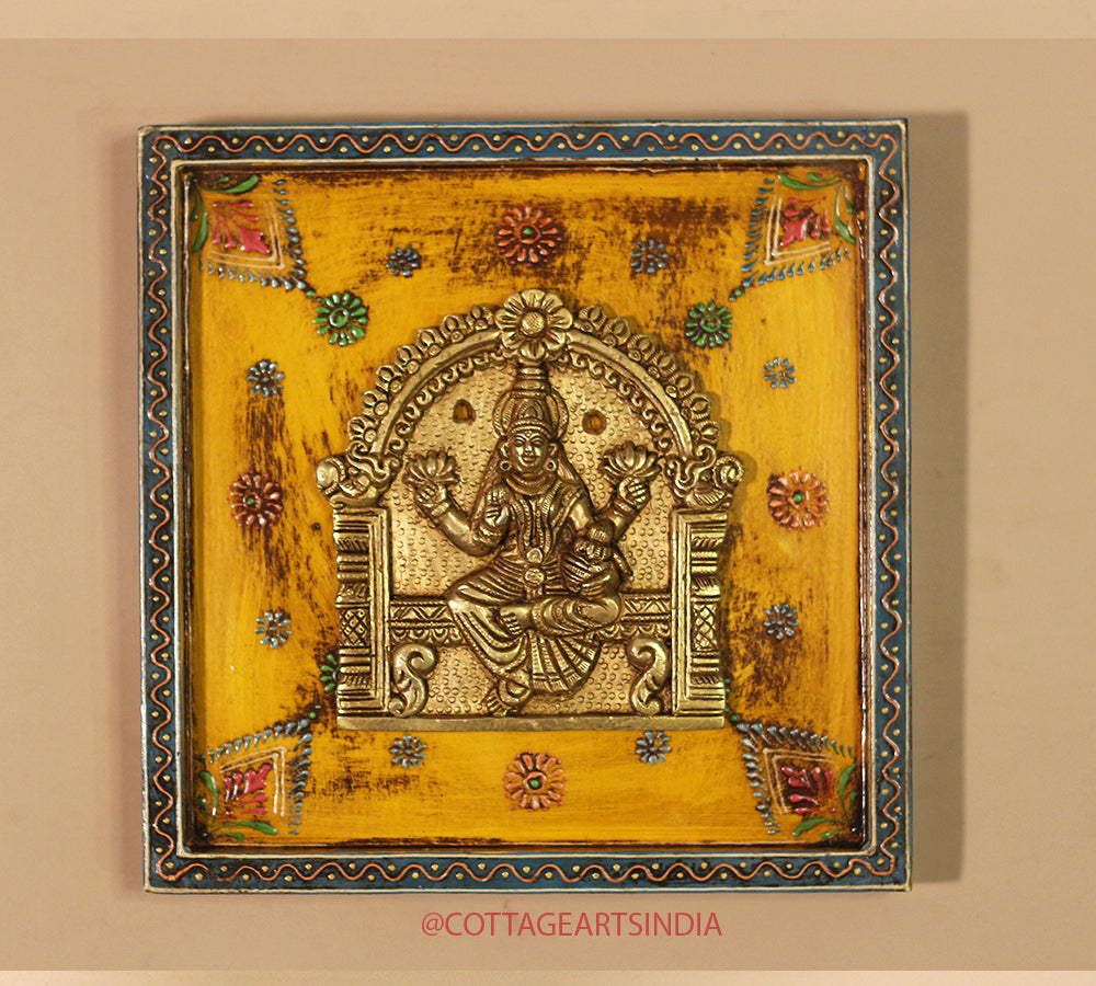 Brass Ashta Lakshmi Wooden Frame (Set of 8 Lakshmi)