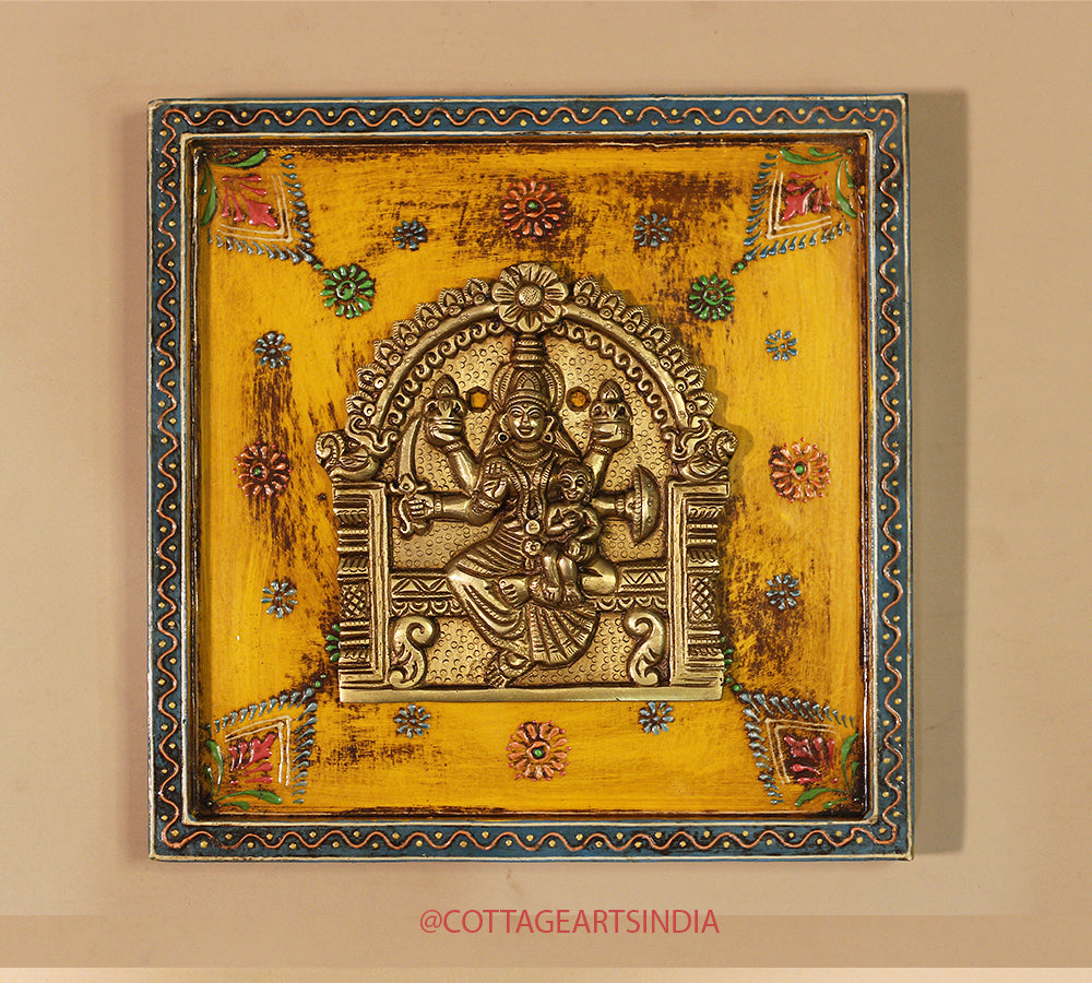 Brass Ashta Lakshmi Wooden Frame (Set of 8 Lakshmi)