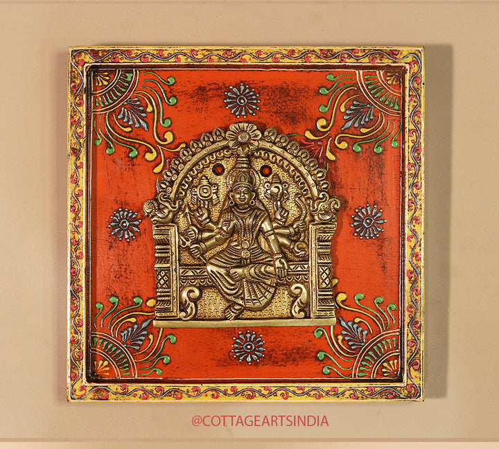 Brass Ashta Lakshmi Wooden Frame (Set of 8 Lakshmi)