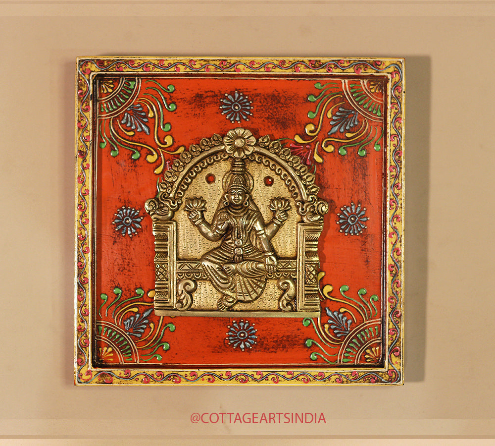 Brass Ashta Lakshmi Wooden Frame (Set of 8 Lakshmi)