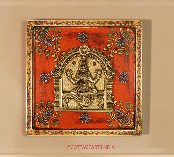Brass Ashta Lakshmi Wooden Frame (Set of 8 Lakshmi)