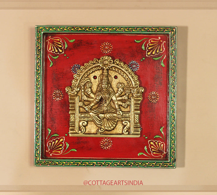 Brass Ashta Lakshmi Wooden Frame (Set of 8 Lakshmi)