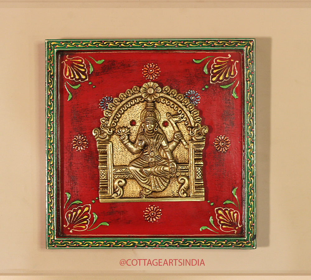 Brass Ashta Lakshmi Wooden Frame (Set of 8 Lakshmi)