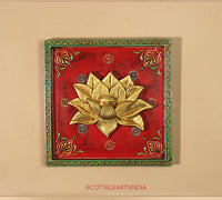 Brass Lotus Wooden Framed
