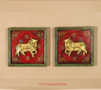 Brass Cow pair