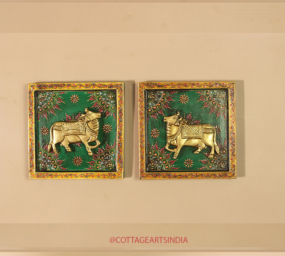 Brass Cow pair