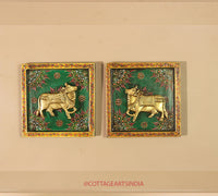 Brass Cow pair