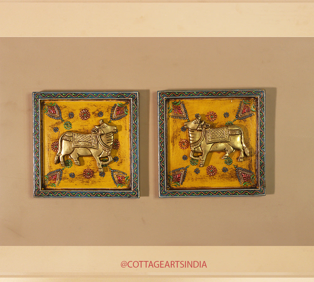 Brass Cow pair