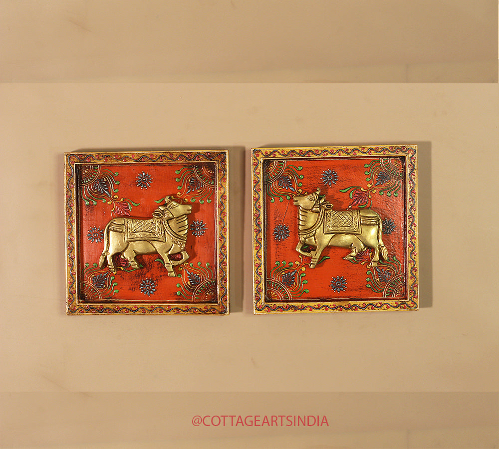 Brass Cow pair