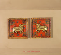 Brass Cow pair