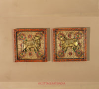 Brass Cow pair