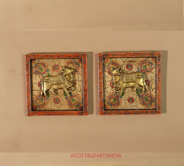 Brass Cow pair