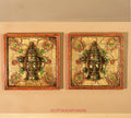 Brass Shiva & Gauri Mukhlingam Wooden Frame
