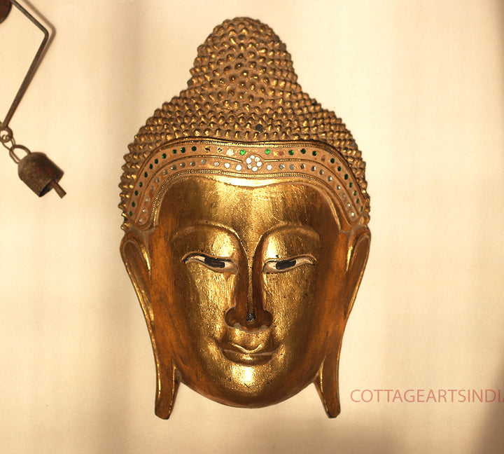 Wooden Buddha Face Mask