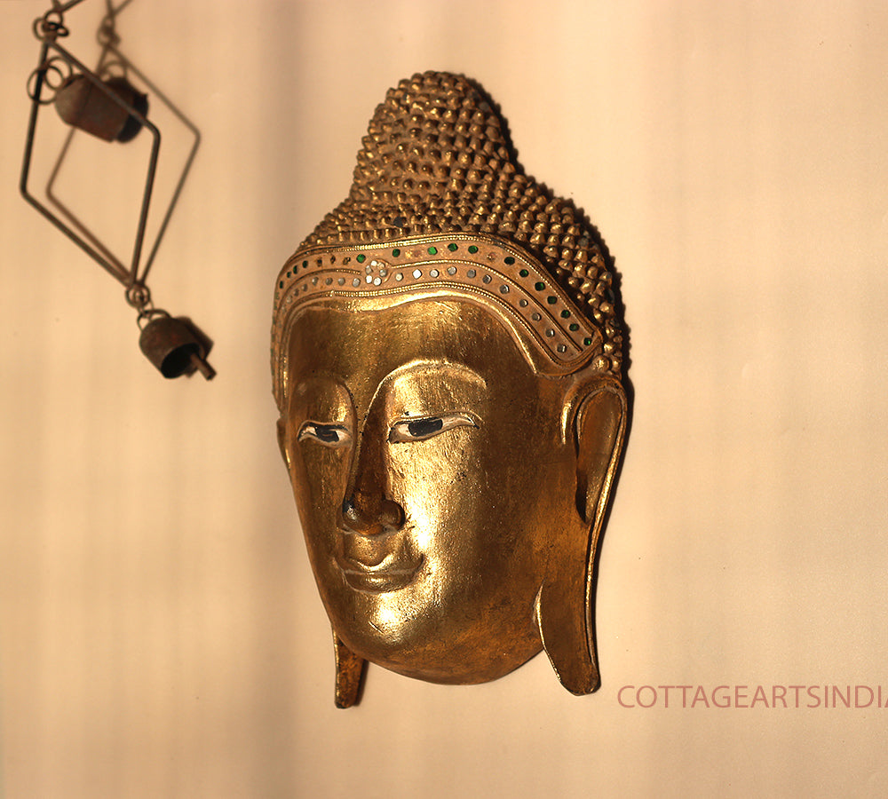 Wooden Buddha Face Mask