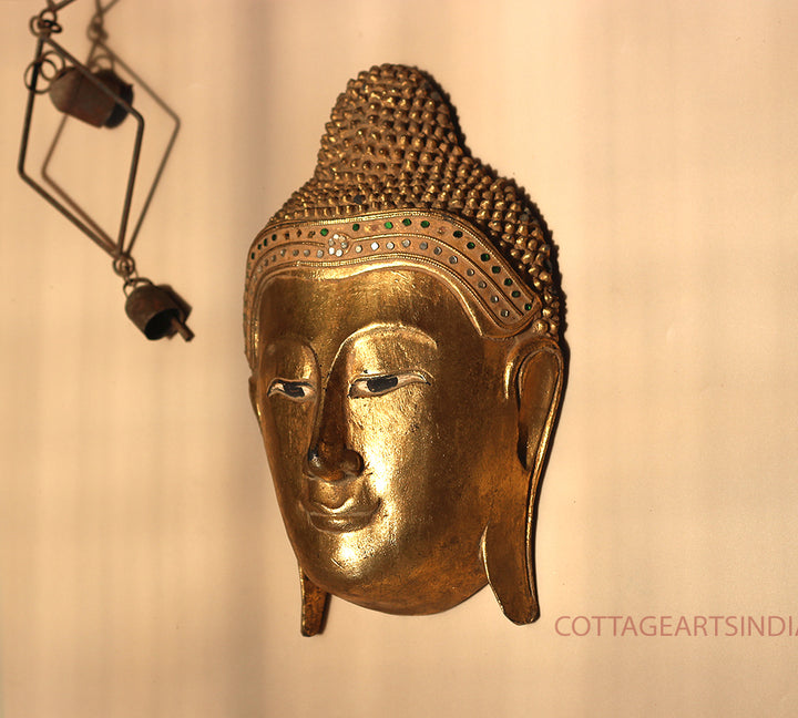 Wooden Buddha Face Mask