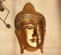 Wooden Buddha Face Mask 17"