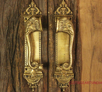 Brass Elephant Door Handle -Pair
