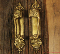 Brass Elephant Door Handle -Pair