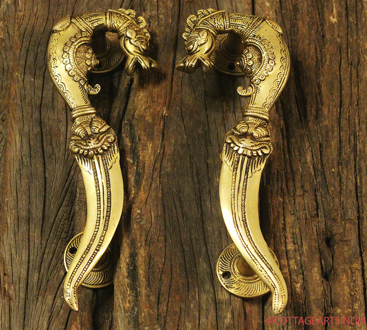 Brass Vyala Door Handle