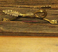 Brass Peacock Door Handle