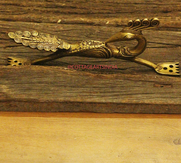 Brass Peacock Door Handle