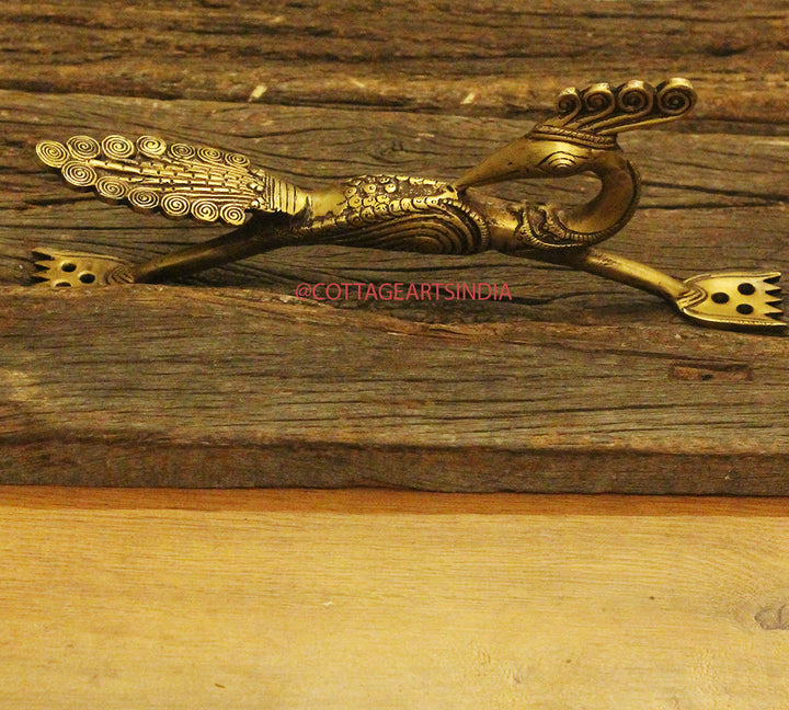 Brass Peacock Door Handle