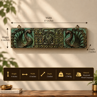 Wall Panel Peacock Antique Green