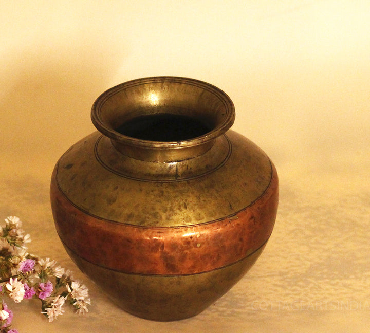 Brass n Copper Vintage Pot
