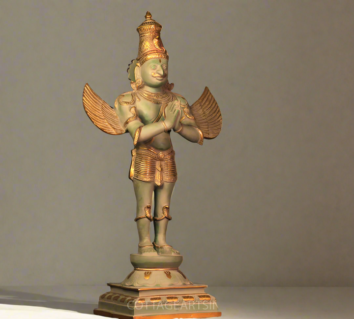 Brass Garuda Standing  Rustic 25"
