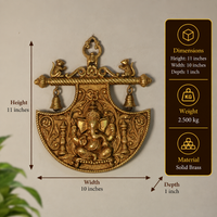 Heavy Brass Ganesh Wall Decor
