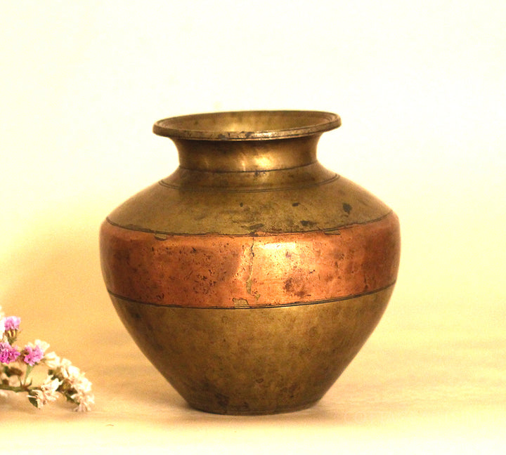 Brass n Copper Vintage Pot
