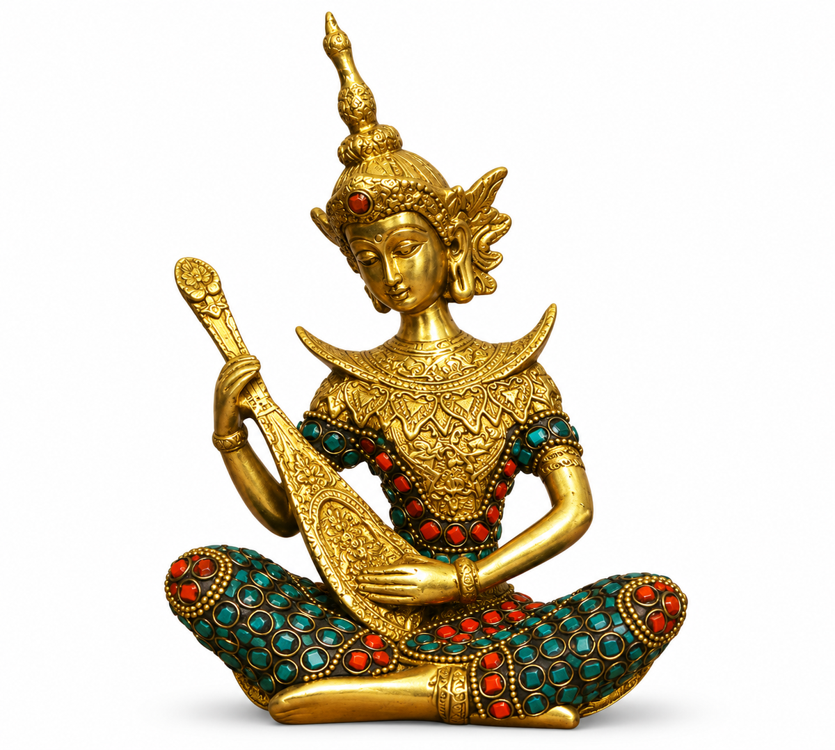 Brass Thai Musicians Stonework