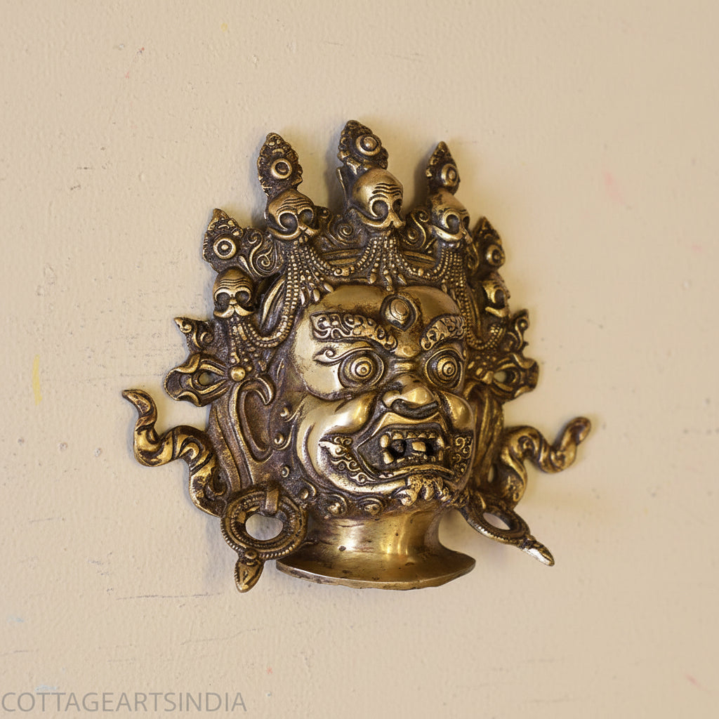 Brass Bhairav Wall Hanging Brass Bhairav