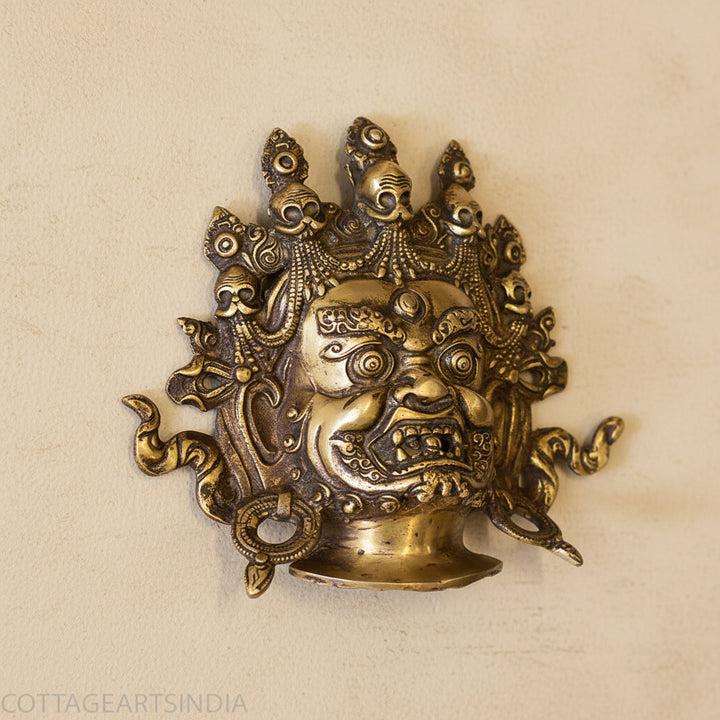 Brass Bhairav Wall Hanging Brass Bhairav
