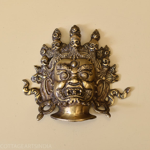 Brass Bhairav Wall Hanging Brass Bhairav