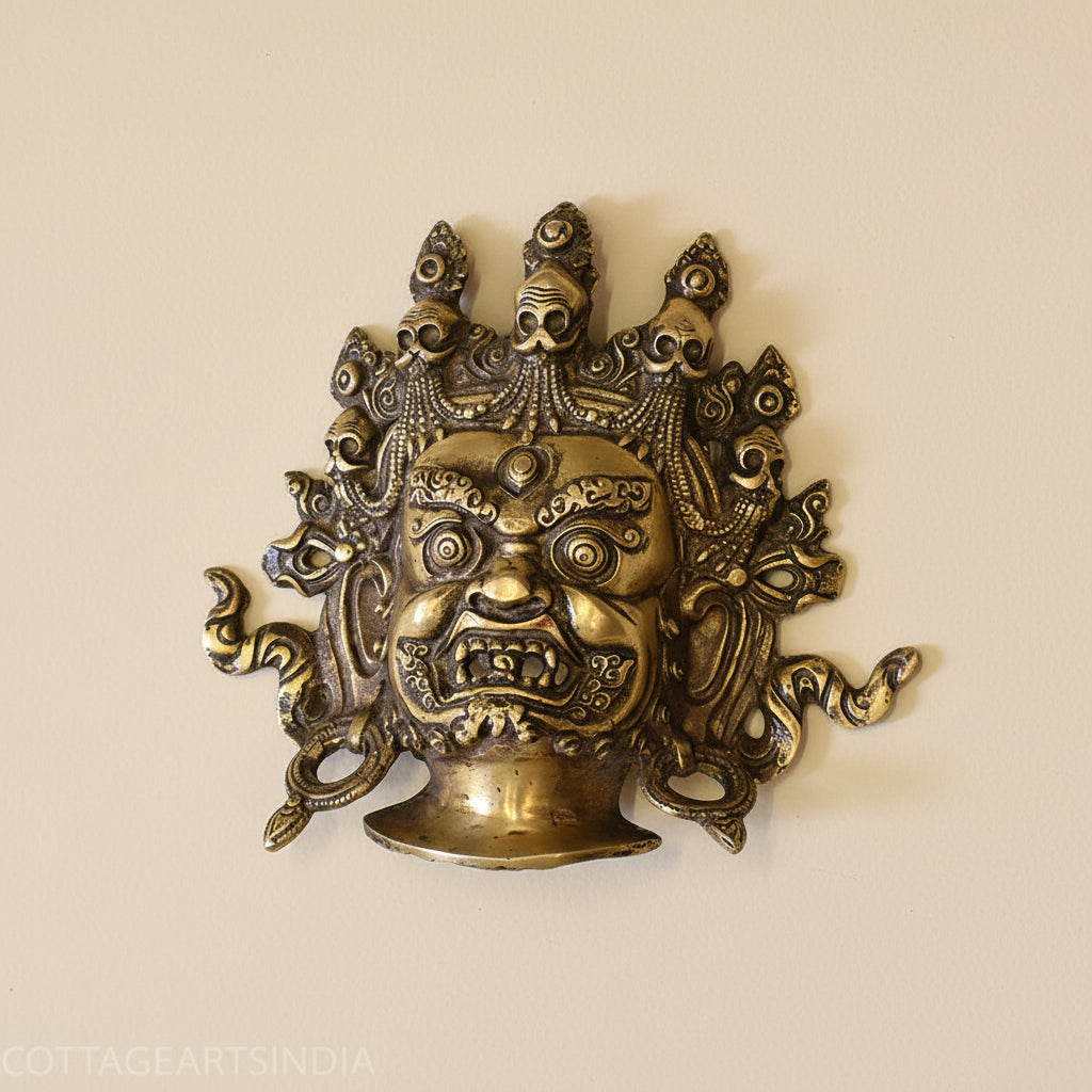 Brass Bhairav Wall Hanging Brass Bhairav