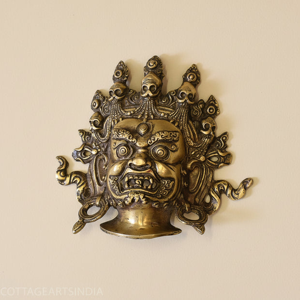 Brass Bhairav Wall Hanging Brass Bhairav