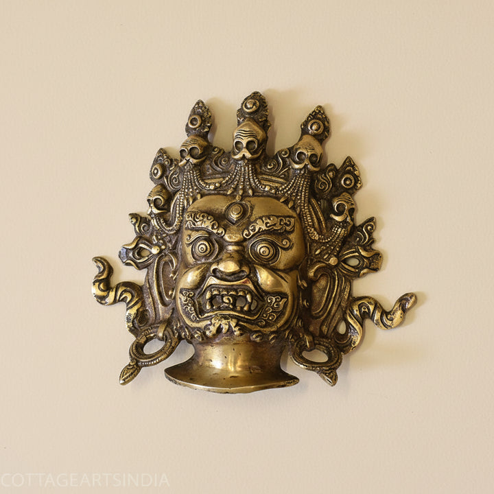 Brass Bhairav Wall Hanging Brass Bhairav