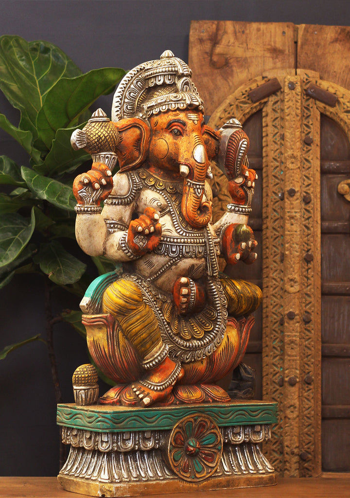 Wooden Ganesh 30"