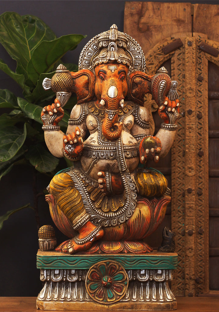 Wooden Ganesh 30"
