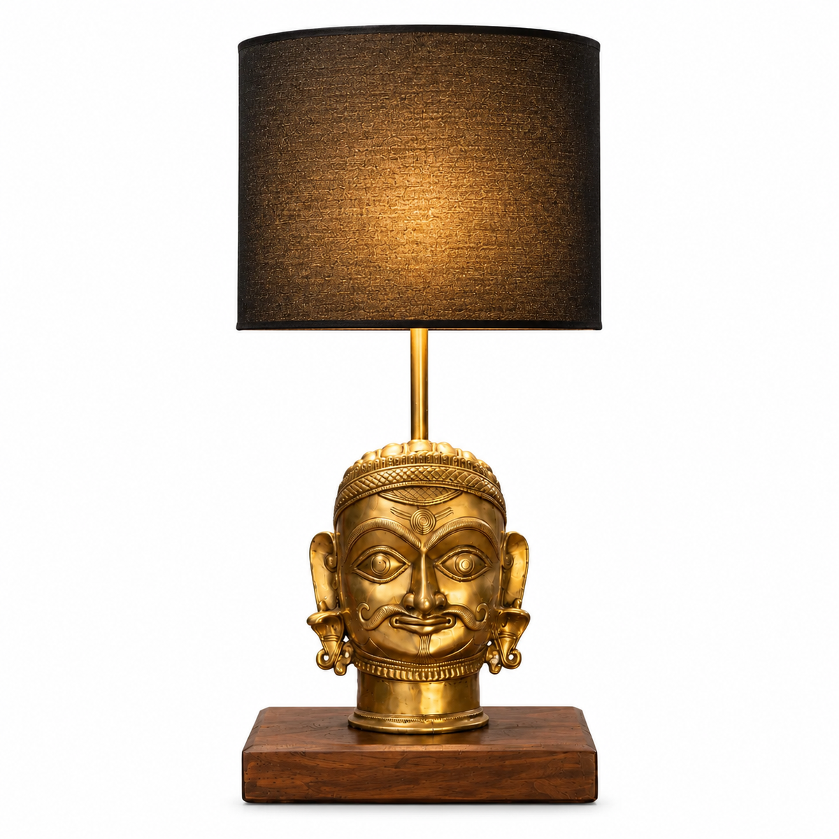 Brass Shiva Head Lamp