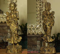 Wooden Vintage Lady Figure