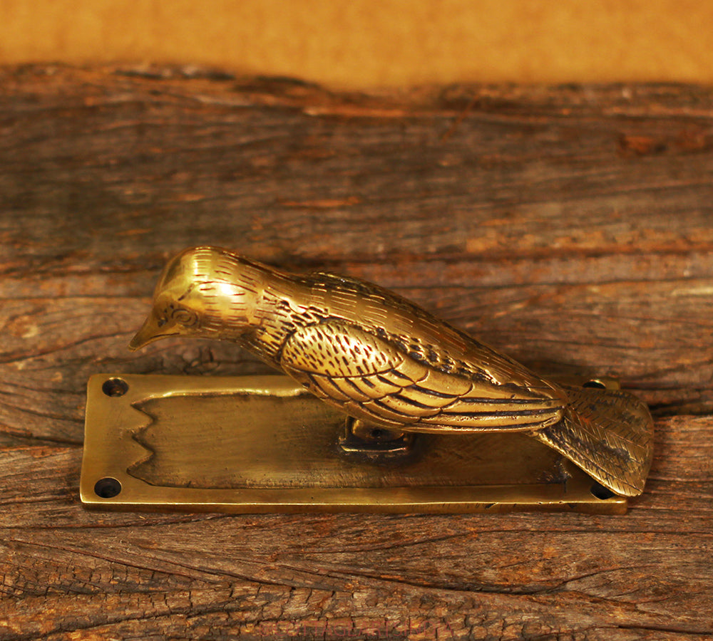 Brass Wood Pecker Door Knock