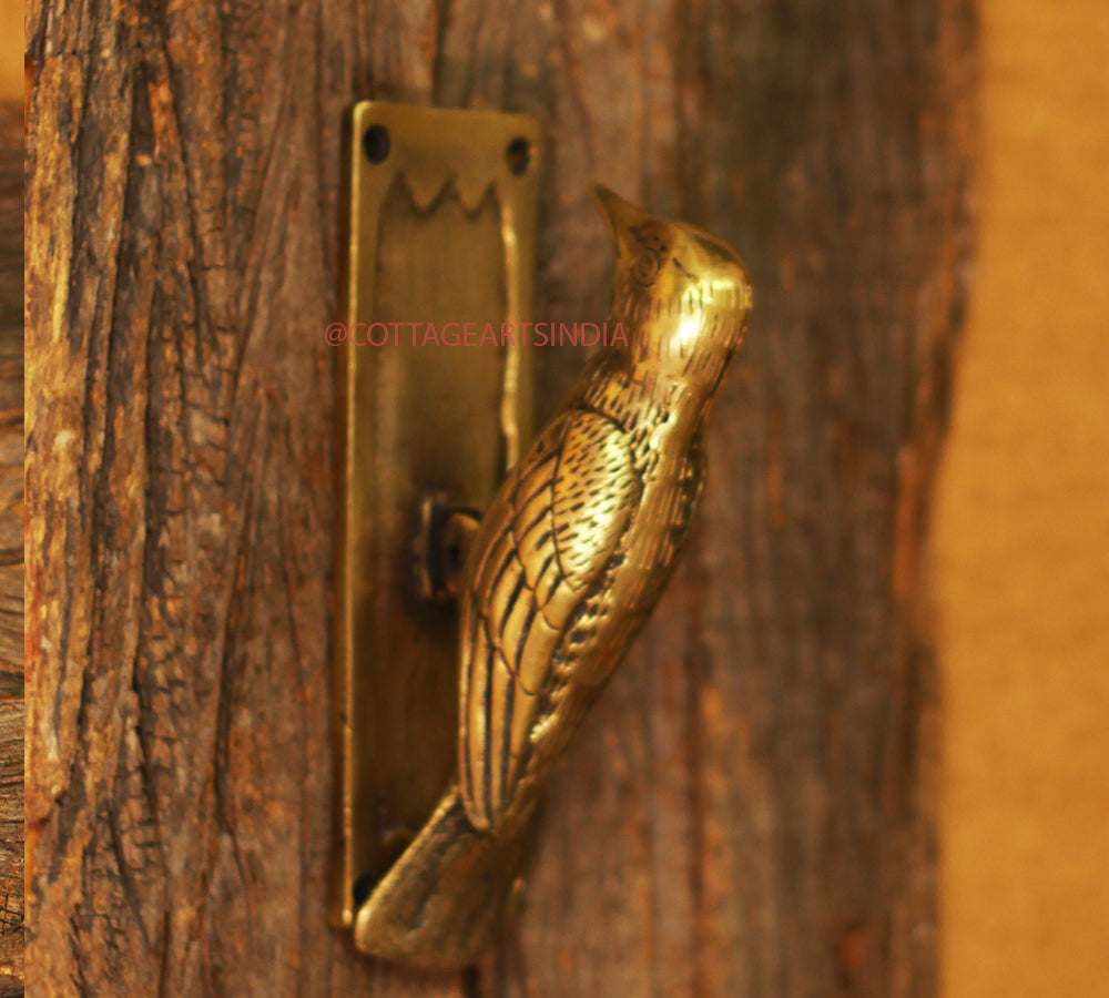 Brass Wood Pecker Door Knock