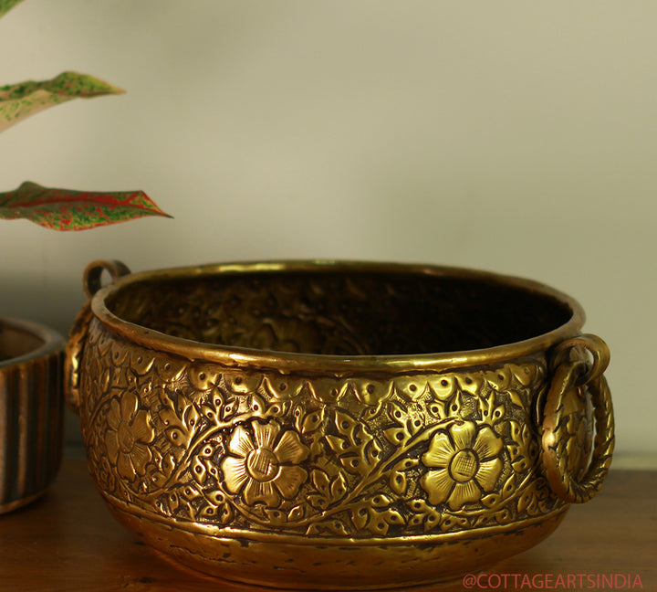 Brass Vintage Finish Planter
