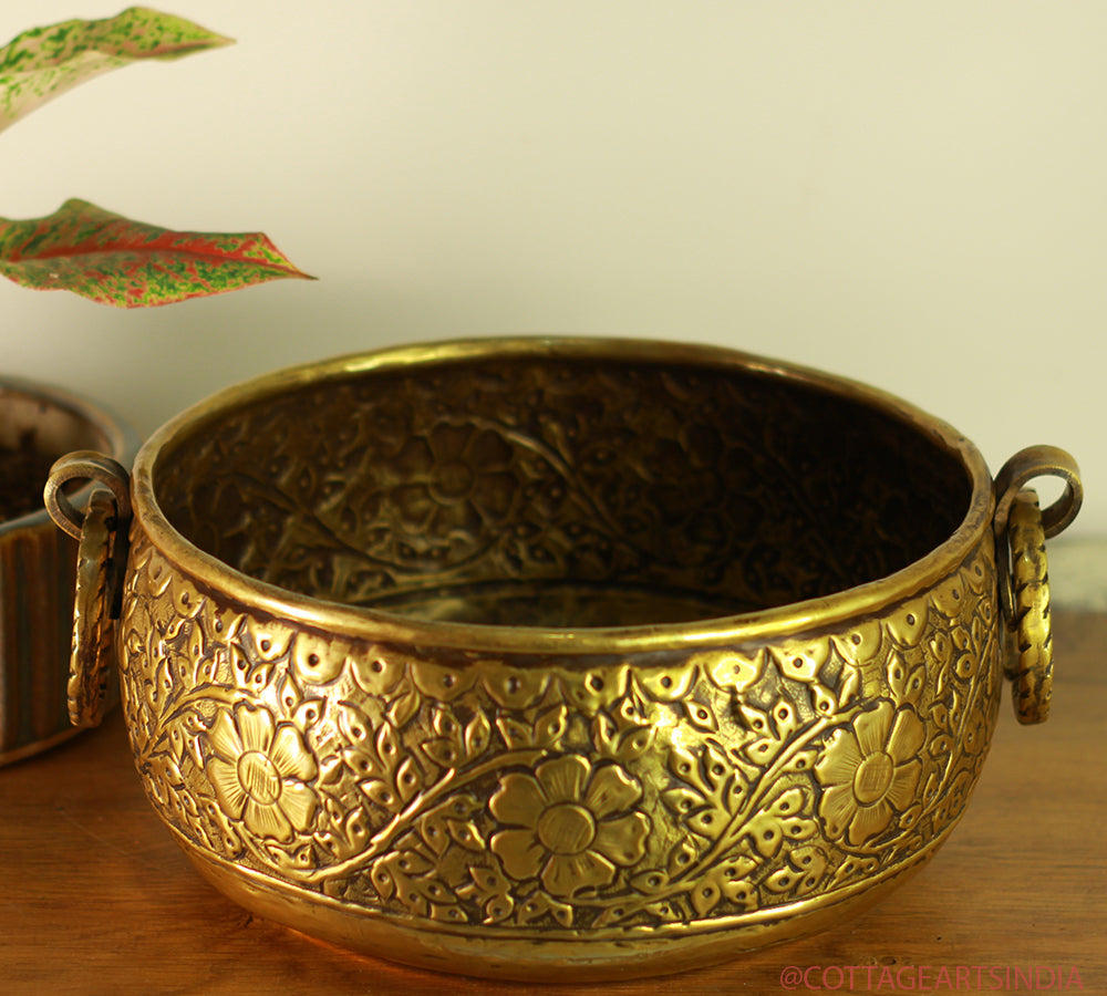 Brass Vintage Finish Planter